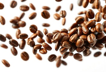 Obraz premium coffee beans on white background