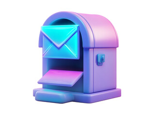 Colorful Mailbox Icon with Envelope Design