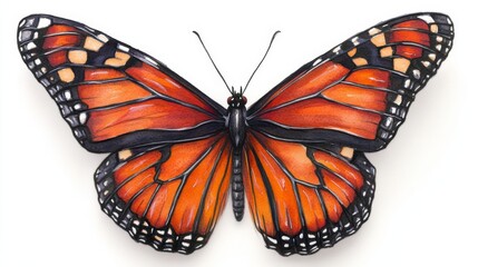 Obraz premium Stunning Monarch Butterfly Illustration - Detailed Wings