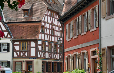 Naklejka premium ladenburg. ecke heidelberger-/ kirchenstrasse