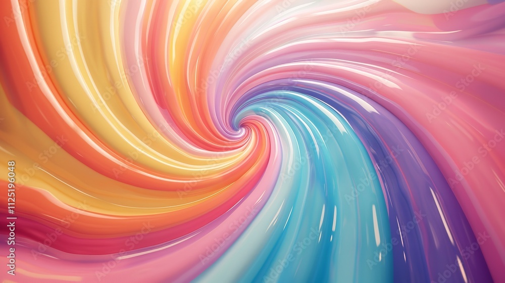 Poster colorful spiral ribbon. abstract vector background with colorful lines.