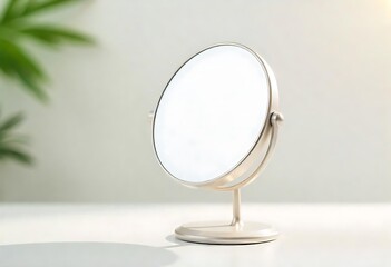 Round Makeup Mirror on a Table