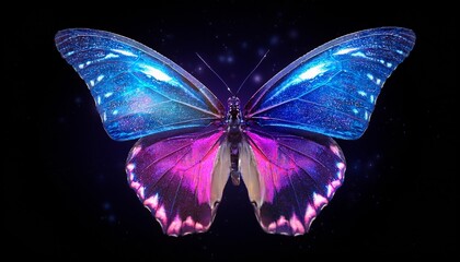 butterfly on black background