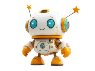 Cute Robot Character with Friendly Expression