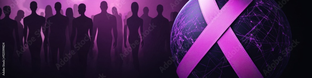 Aufkleber global awareness campaign: a visual representation of unity and support for a cause through silhouet