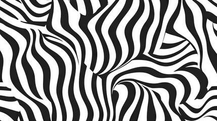 Geometric Black and White Vector Pattern with Optical Illusion AI generated illustration
