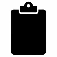 Clipboard Silhouette Vector Art Illustration
