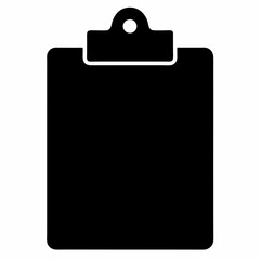 Clipboard Silhouette Vector Art Illustration