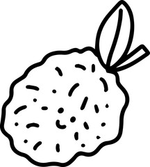 mulberry Vegetable Fruit doodle line outline cartoon cute
