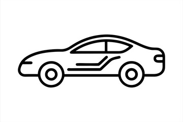 car vector, car logo icon silhouette vector art illustration