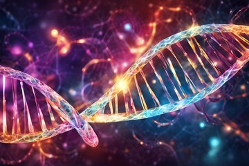 Abstract DNA technology. Science medical concept. Futuristic background