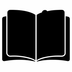 Open Notebook Silhouette Vector Art