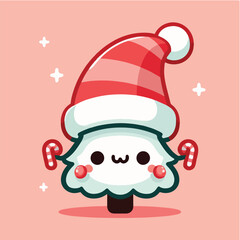 Cute fir tree vector, suitable for Christmas celebrations and various ornaments inside