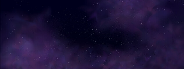 Starry night sky with astrological constellations. Space stars background.Space nebula and glittering stardust.