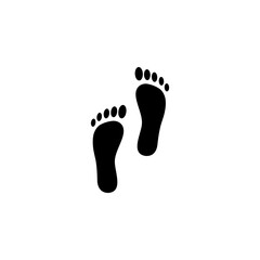 Feet icon isolated minimal design  isolated on white background.