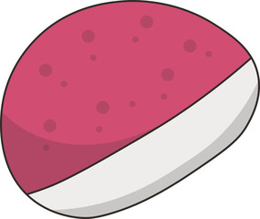 Flat vector set of delicious Indonesian desserts. Tasty and sweet food. Culinary theme. Elements for poster, menu or recipe book