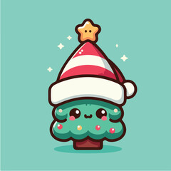 Cute fir tree vector, perfect for Christmas celebrations and flyers