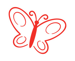 Butterfly insect cute hand-drawn doodle