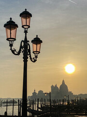 Santa Maria della Salute at sunset, venice
