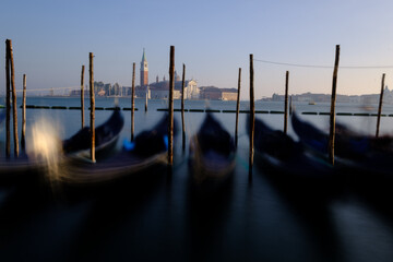 Long exposure of Gondolas and Guidecca, Venice