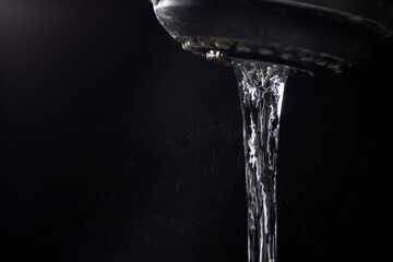 Water coming from a faucet