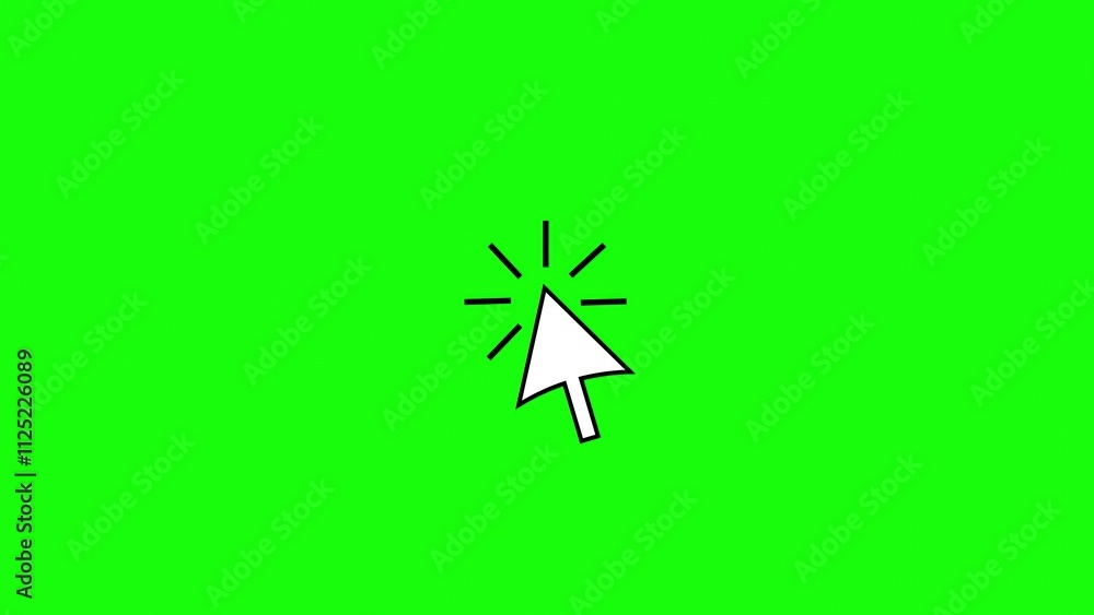 Poster mouse click icon symbolizing user action pressing buttons or selecting options.