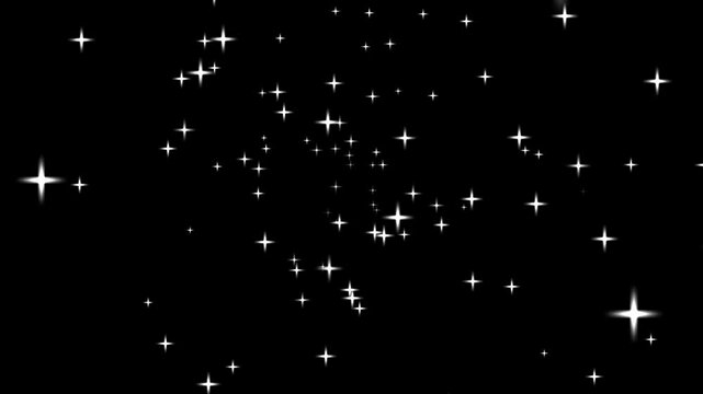 Dust particals flying against black background 4k video 