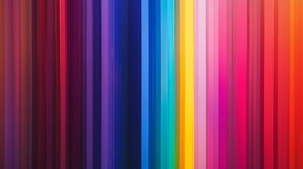 Obraz premium Vertical stripes, vibrant spectrum, colorful pattern.