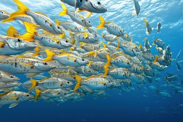 School of Yellowtail Snappers