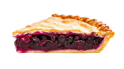 Delicious blueberry pie, freshly baked, white isolate background
