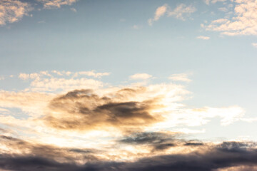 clouds illuminated by the sunset