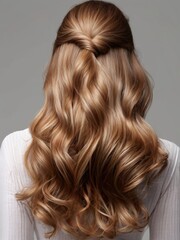 Naklejka premium Woman's long hair