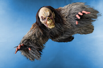 Percht fearsome creature falling from the sky