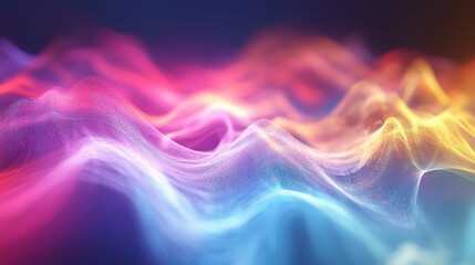 Obraz premium Abstract colorful waves, glowing, textured.