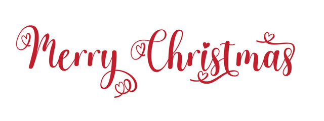 merry christmas vector text calligraphic, creative typography for holiday greeting