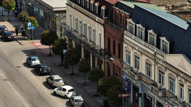 Morning landscape of Georgian city of Telavi 