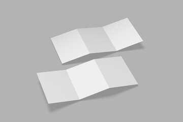 A5 Z Fold Brochure 3D illustration for mockup