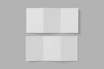 A5 Z Fold Brochure 3D illustration for mockup