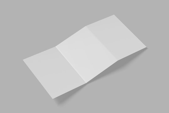 A5 Z Fold Brochure 3D illustration for mockup