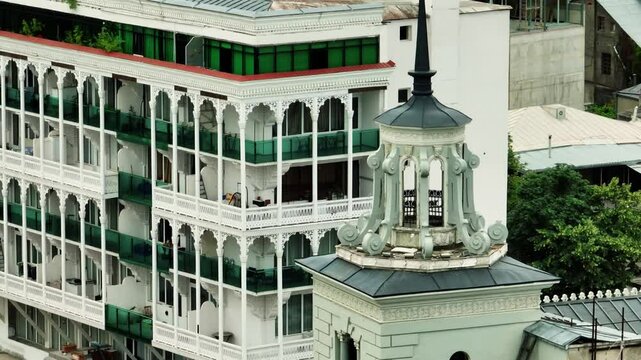 Morning landscape of Georgian city of Telavi 