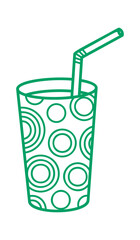 Juice glass sweet drink scribble