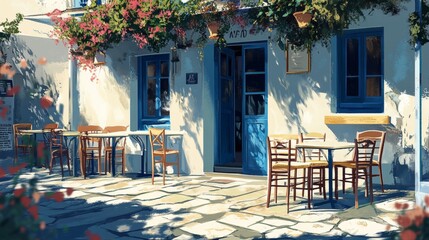 Fototapeta premium Greek tavern