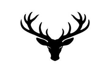 Deer antler shed | isolated vector silhouette illustration on white background