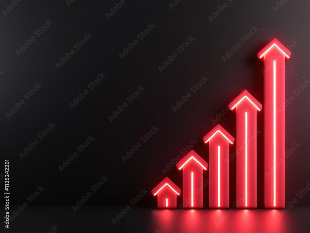 Aufkleber good growth and progress concept. line graph showing upward growth and progress with trend highlight