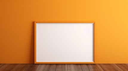 Empty picture frame on a wall.