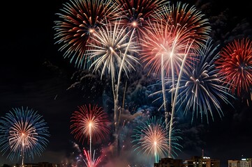 Obraz premium Fireworks Night Celebration 