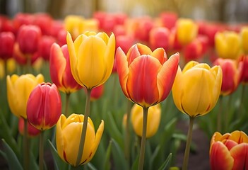 Triumph Tulip 'Denmark' in flower.