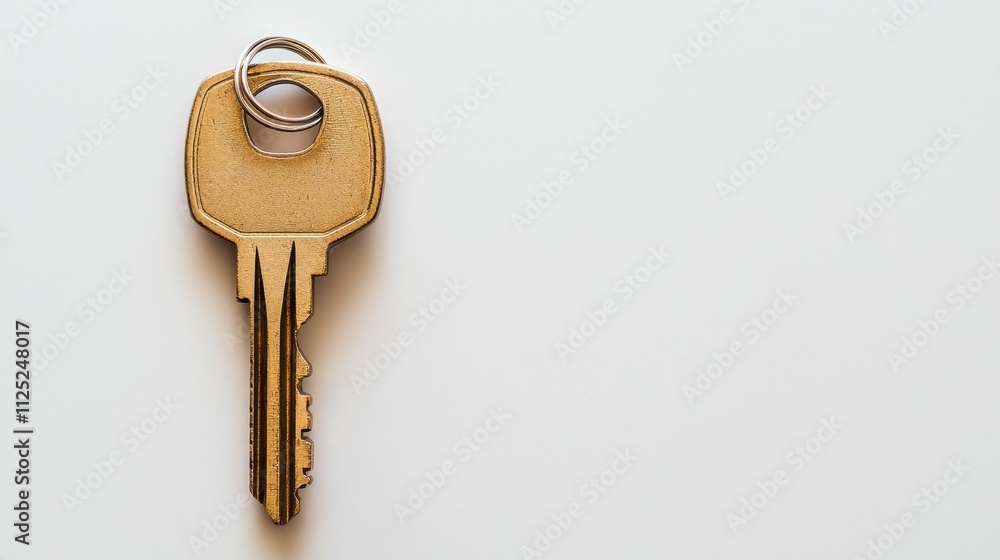 Poster isolated key on white background symbolizing security and access for stock photos