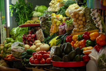 mercado, fruta, alimento, verduras, fresco, verduras, fruta, salubre, verde, cajon, organica, rojo, banana, variopinto, abacería, manzana