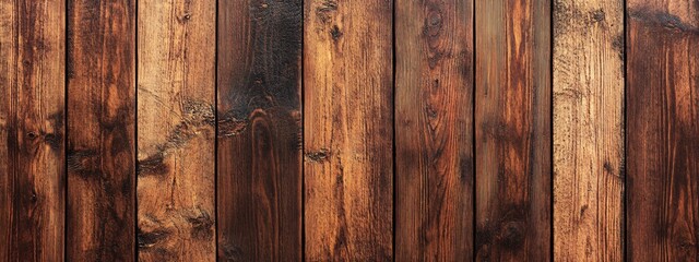 Obraz premium Brown Wood Floor Texture with Natural Patterns